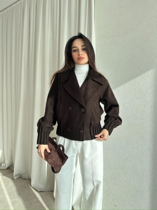 MOYA Kısa Kaşe Ceket 1659 - Acı Kahve - 2