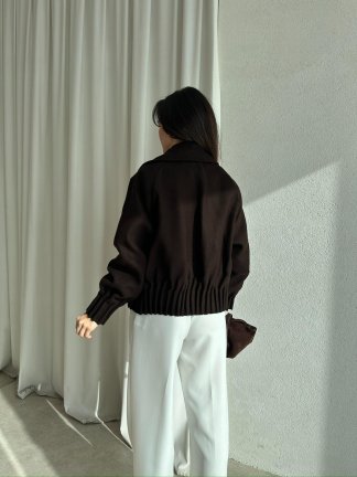 MOYA Kısa Kaşe Ceket 1659 - Acı Kahve - 4