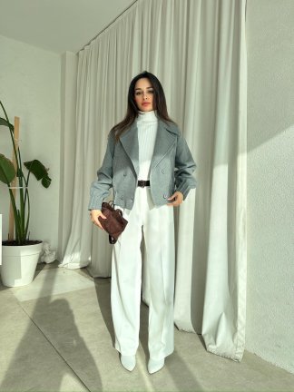 MOYA Kısa Kaşe Ceket 1659 - Gri - 3