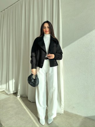 MOYA Kısa Kaşe Ceket 1659 - Siyah - 3