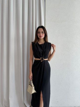 MURPHY Midi Elbise 5753 - Siyah 