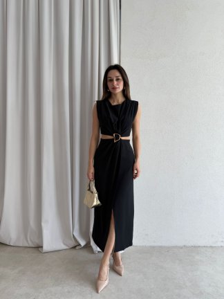 MURPHY Midi Elbise 5753 - Siyah - 4