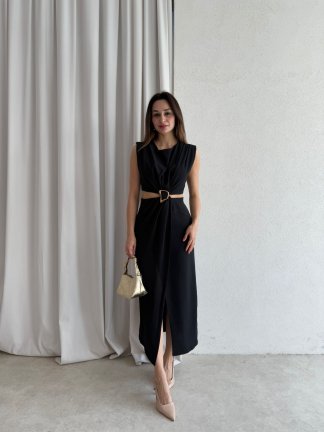 MURPHY Midi Elbise 5753 - Siyah - 2