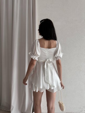 NAGEL Mini Elbise 5772 - Beyaz - 2