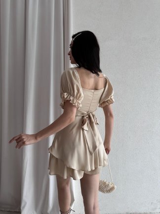 NAGEL Mini Elbise 5772 - Vizon - 3