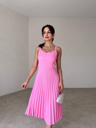 NALLY Midi Elbise 2161 - Pembe - 1