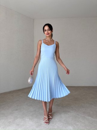 NALLY Midi Elbise 2161 - Mavi - 2