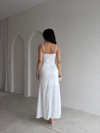 NEAL Maxi Elbise 4998 - Beyaz - 3
