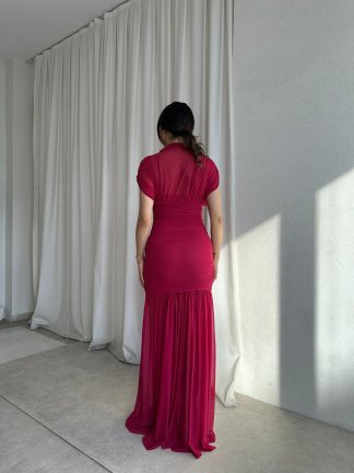 NELLİE Maxi Elbise 8476 - Kırmızı - 3