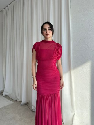 NELLİE Maxi Elbise 8476 - Kırmızı - 2