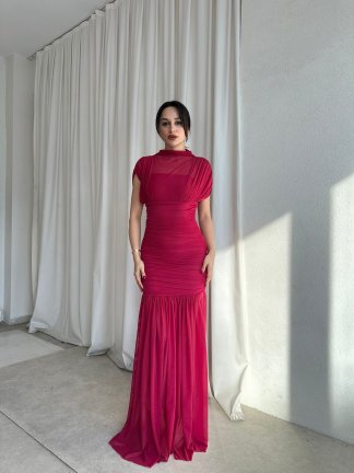 NELLİE Maxi Elbise 8476 - Kırmızı - 1