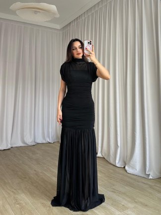 NELLİE Maxi Elbise 8476 - Siyah - 3