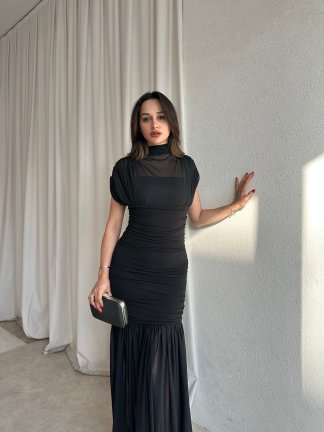 NELLİE Maxi Elbise 8476 - Siyah - 2