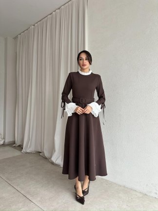 NEPAL Elbise 8359 - Acı Kahve - 2