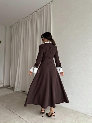 NEPAL Elbise 8359 - Acı Kahve - 4