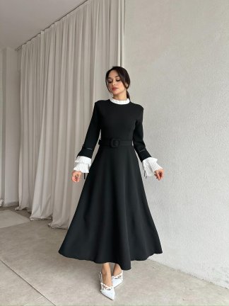 NEPAL Elbise 8359 - Siyah 