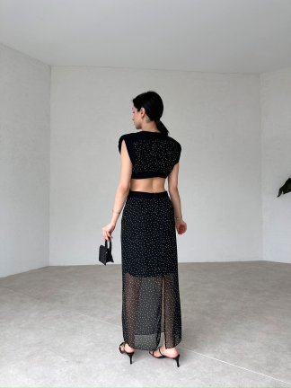 NİCOLE Maxi Elbise 5065 -siyah - 3