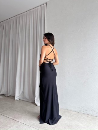 NİGHT Maxi Elbise 8583 - Siyah - 3