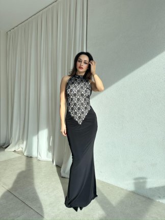 NİNA Elbise 8702 - Siyah - 2