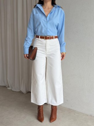 NİTE Kemerli Jean 8944 - Beyaz - 2