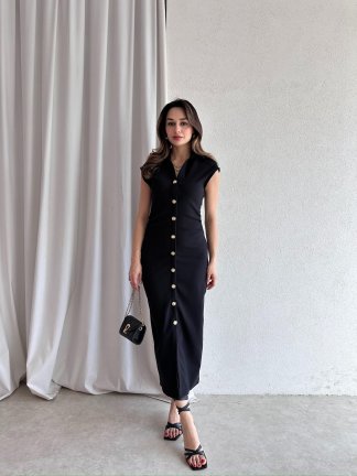 NİXİE Midi Elbise 8659 - Siyah - 2