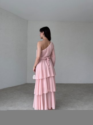 NOAM Maxi Elbise 8046 - Pudra - 3