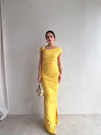 NOBBY Maxi Elbise 5053 - Sarı - 2