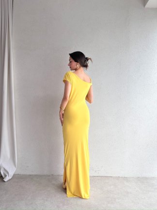 NOBBY Maxi Elbise 5053 - Sarı - 3