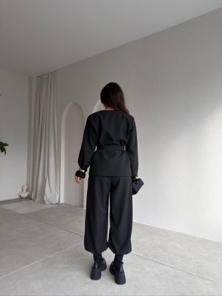 NOELLE Kuşaklı Takım 8403 - Siyah - 3