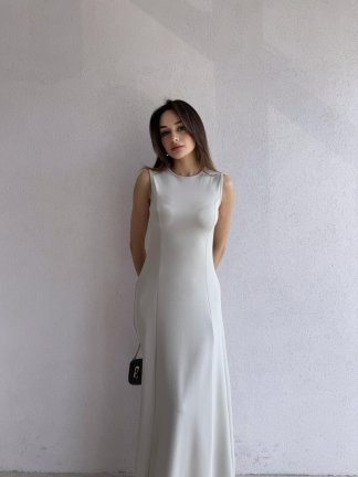 NOLLER Maxi Elbise 6748 - Gri 