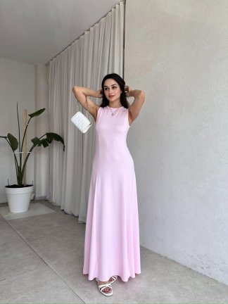 NOLLER Maxi Elbise 6748 - Pembe - 2
