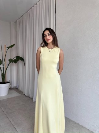 NOLLER Maxi Elbise 6748 - Sarı 