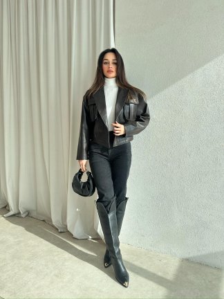 NOXİS Deri Ceket 8731 - Acı Kahve - 2