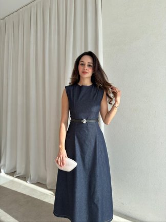 ODESSA Denim Elbise 1597 - Lacivert - 2