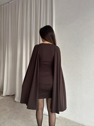 ODİN Elbise 3259 - Acı Kahve - 4