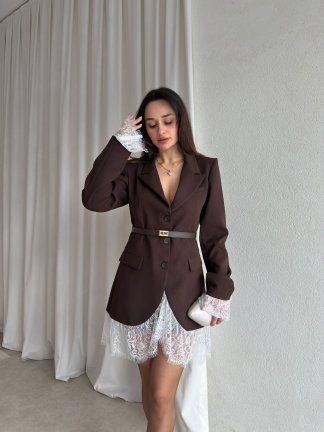 OLDEN Ceket Elbise 8892 - Acı Kahve - 1