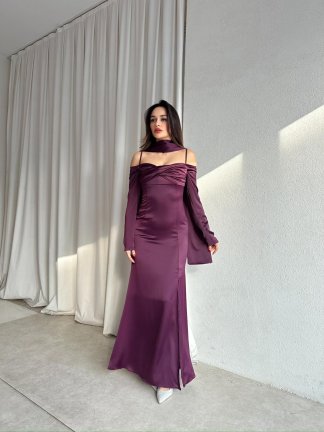 OLİVİA Elbise 8748 - Mürdüm - 2