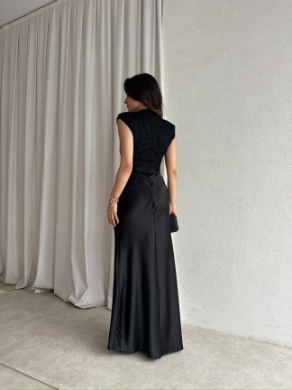 OPHİRA Elbise 8296 - Siyah - 4