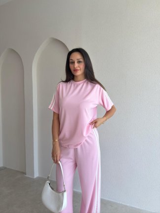 ORLA Şerit Detaylı Takım 3760 - Pembe - 3