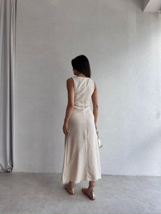 OSTRO Midi Elbise 1982 - Krem - 3