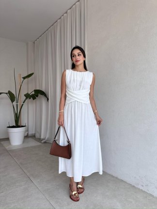 OXFA Maxi Elbise 9219 - Beyaz - 2
