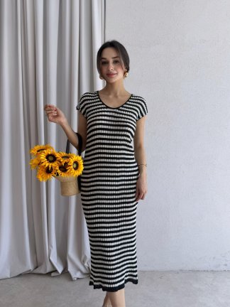 OXLAD Midi Elbise 3576 - 1