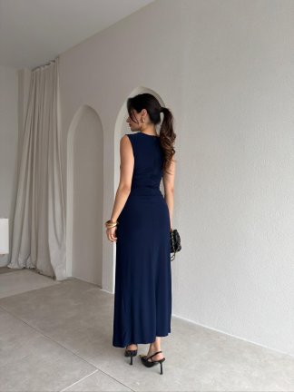 PAİGE Midi Elbise 8868 - Lacivert - 3