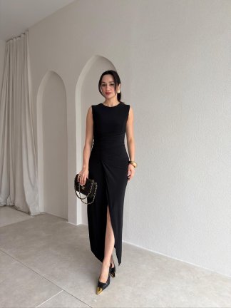 PAİGE Midi Elbise 8868 - Siyah - 2