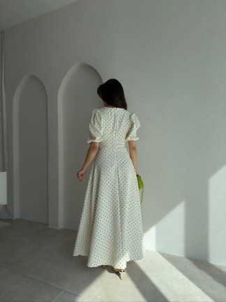 PALOMA Maxi Elbise 9071 - Beyaz - 3