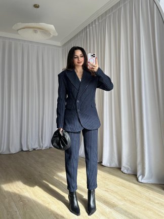 PALVİN Çizgili Takım 8716 - Lacivert - 3