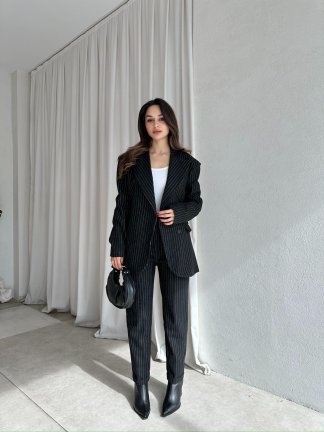  PALVİN Çizgili Takım 8716 - Siyah - 3