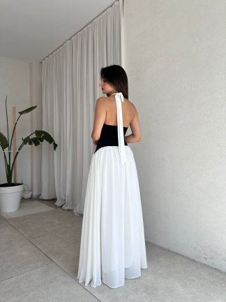 PANDORA Maxi Elbise 0344 - Beyaz - 3