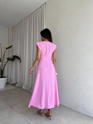 PAOLA Maxi Elbise 2305 - Pembe - 3
