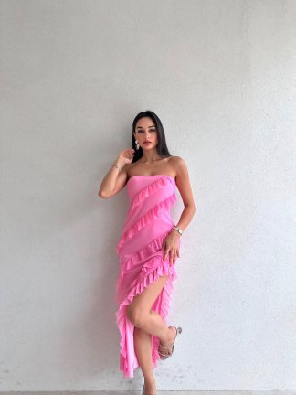 LİSA Elbise 8742 - Pembe - 1